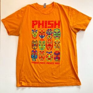 Phish Luchador Mask Riviera Maya Mexico 2022 Concert Band Tee Shirt Size Large